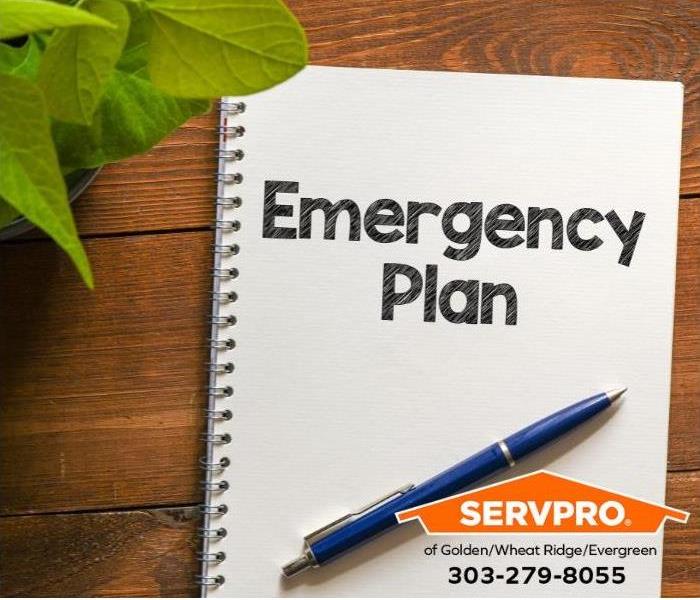 A home emergency plan sits on a table.